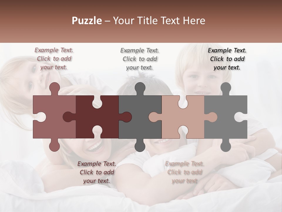 A Group Of People Laying On Top Of A Bed PowerPoint Template