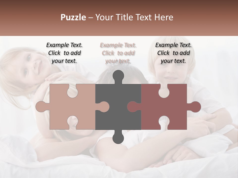 A Group Of People Laying On Top Of A Bed PowerPoint Template