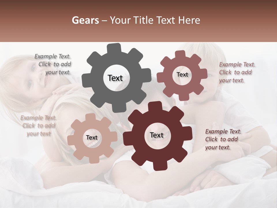 A Group Of People Laying On Top Of A Bed PowerPoint Template