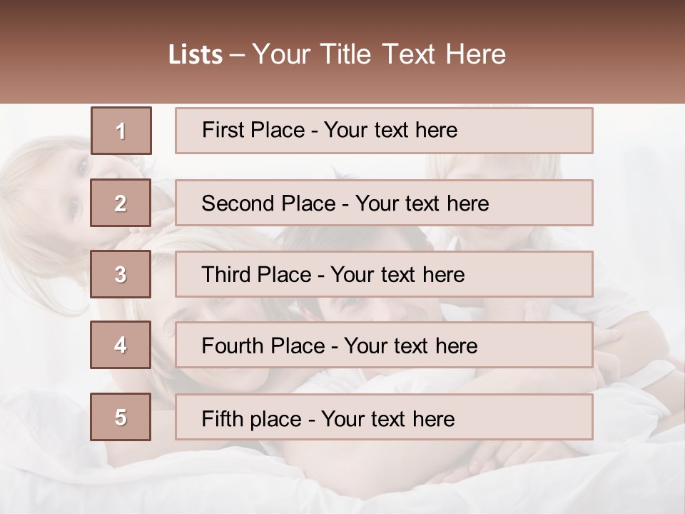 A Group Of People Laying On Top Of A Bed PowerPoint Template