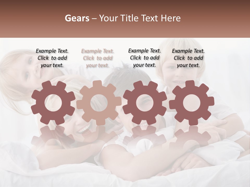A Group Of People Laying On Top Of A Bed PowerPoint Template