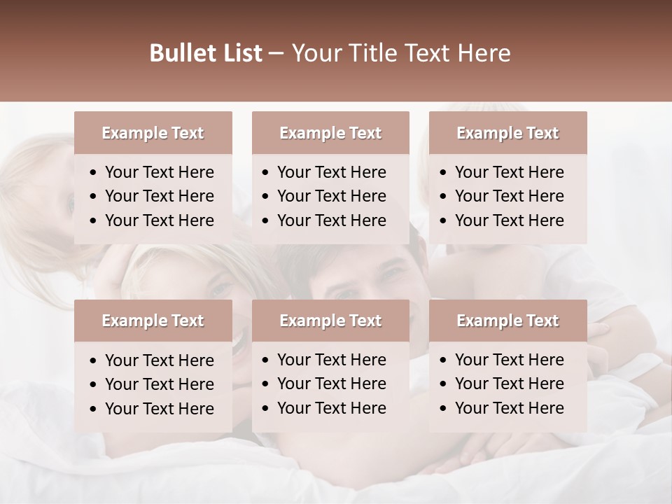 A Group Of People Laying On Top Of A Bed PowerPoint Template