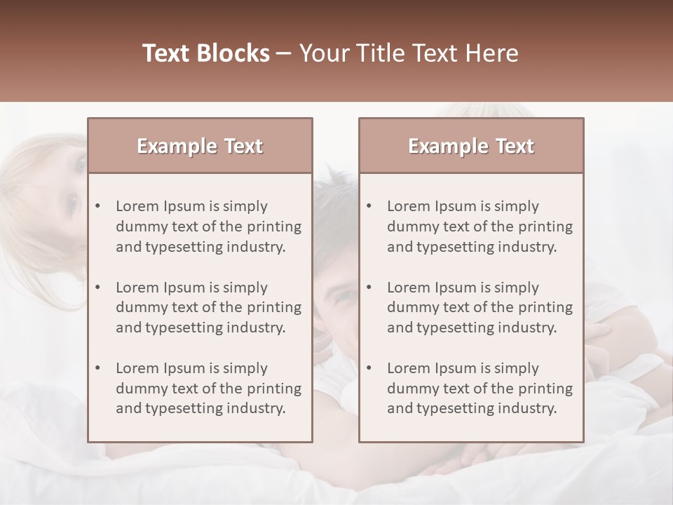 A Group Of People Laying On Top Of A Bed PowerPoint Template