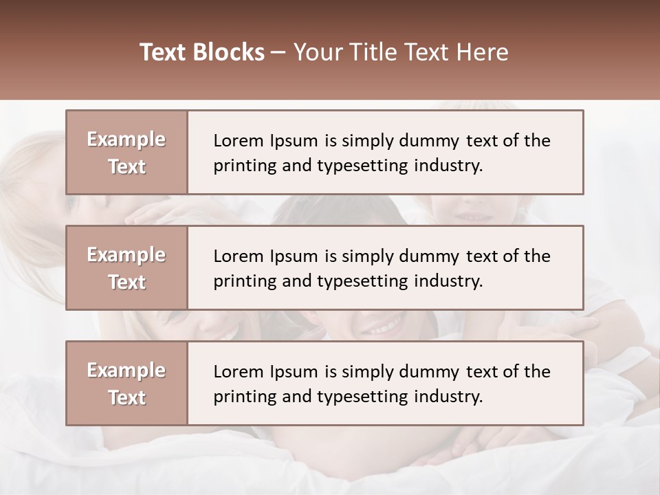 A Group Of People Laying On Top Of A Bed PowerPoint Template