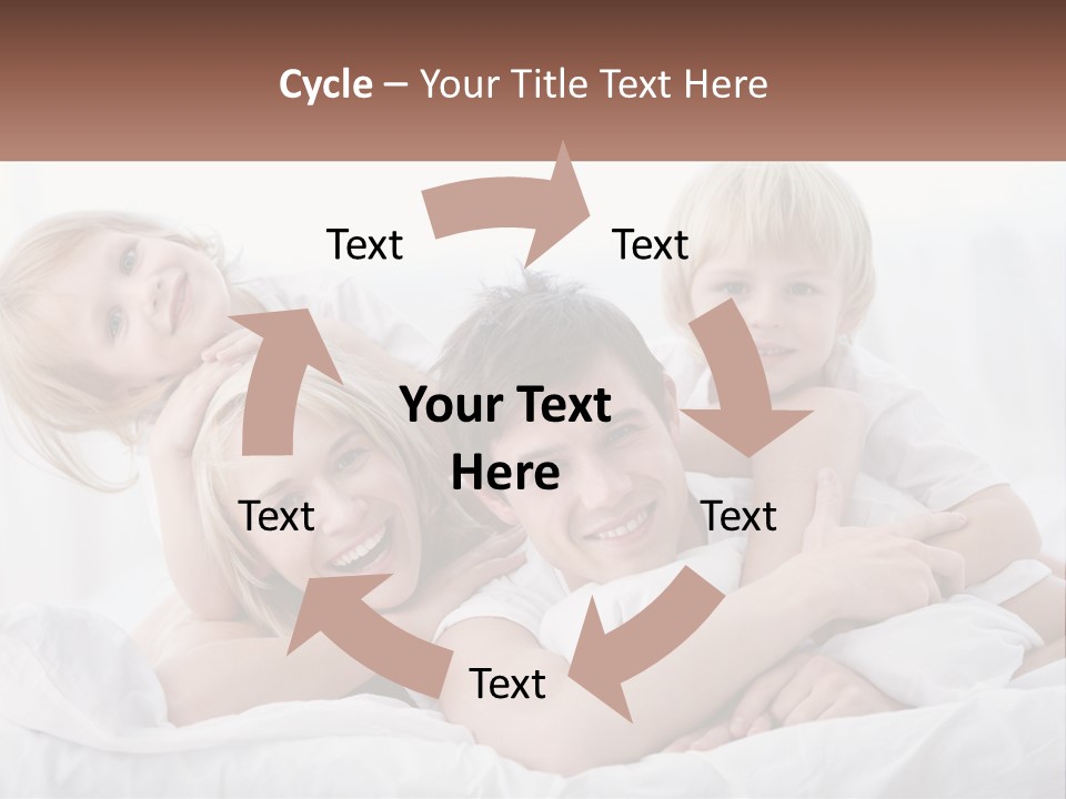 A Group Of People Laying On Top Of A Bed PowerPoint Template