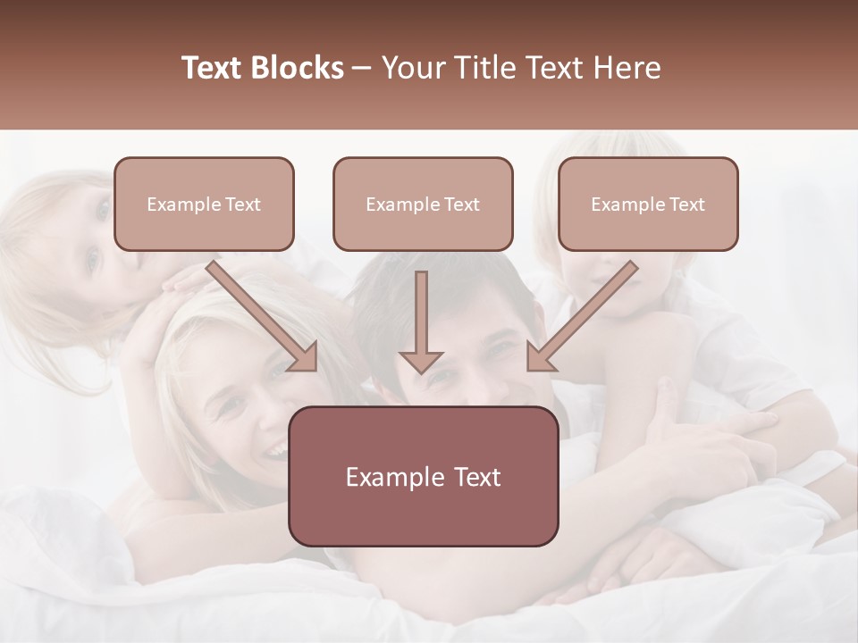 A Group Of People Laying On Top Of A Bed PowerPoint Template