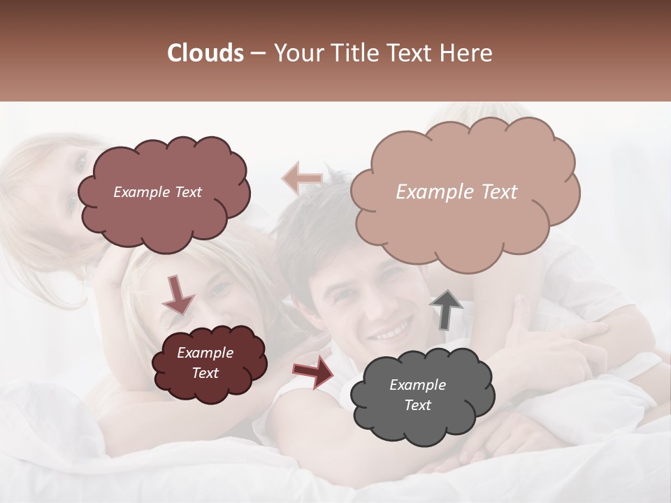 A Group Of People Laying On Top Of A Bed PowerPoint Template
