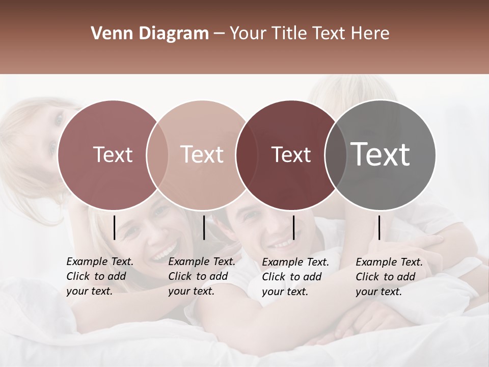 A Group Of People Laying On Top Of A Bed PowerPoint Template