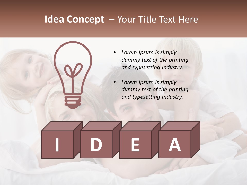 A Group Of People Laying On Top Of A Bed PowerPoint Template