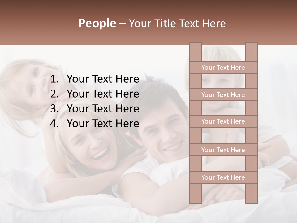 A Group Of People Laying On Top Of A Bed PowerPoint Template