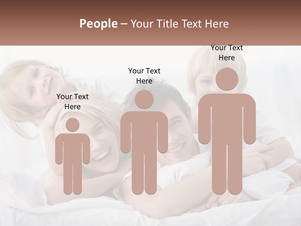 A Group Of People Laying On Top Of A Bed PowerPoint Template