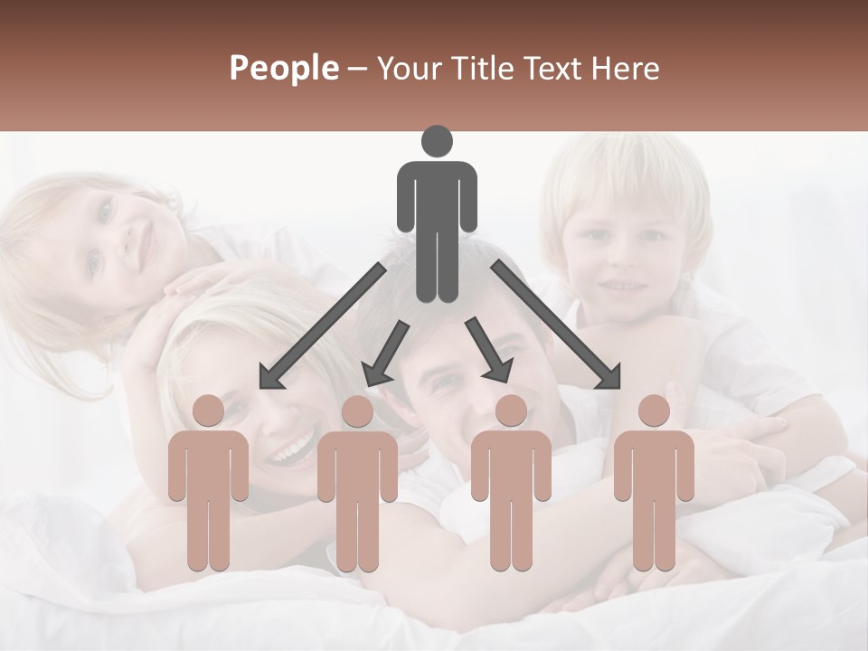 A Group Of People Laying On Top Of A Bed PowerPoint Template