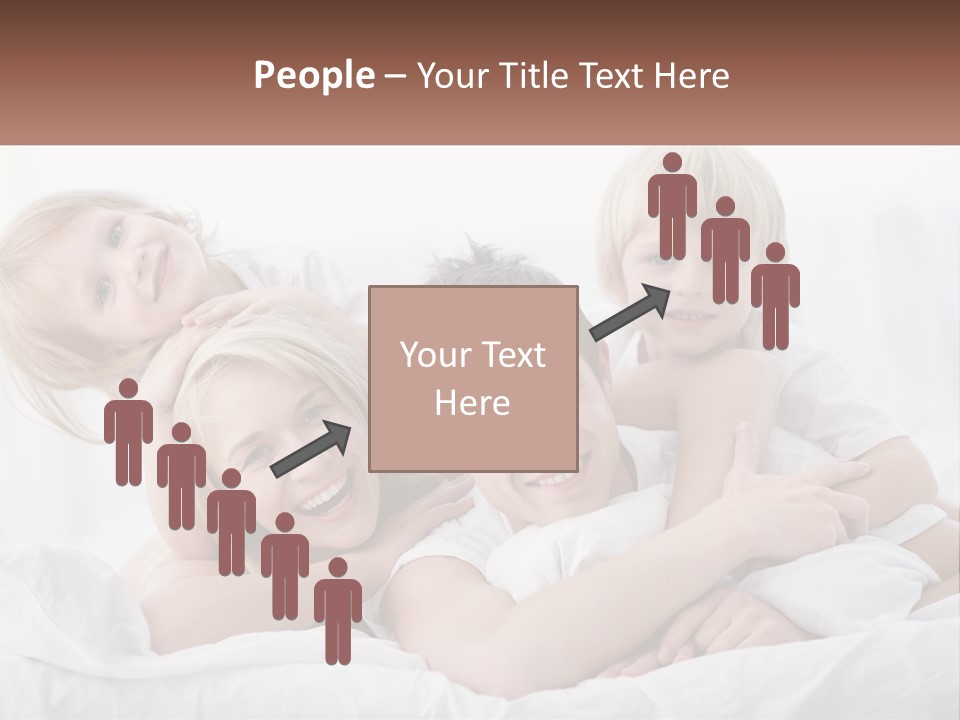 A Group Of People Laying On Top Of A Bed PowerPoint Template