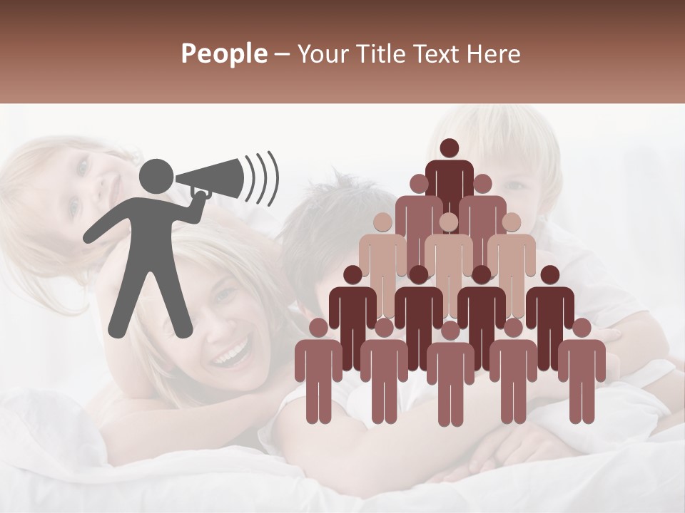 A Group Of People Laying On Top Of A Bed PowerPoint Template