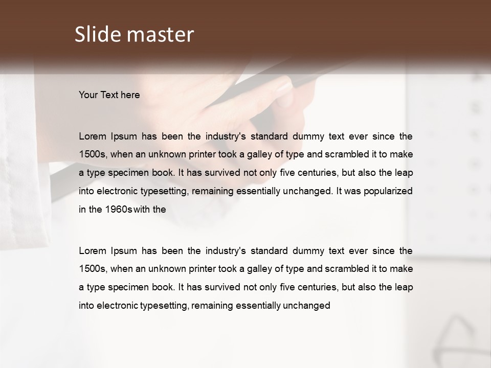 A Person Writing On A Piece Of Paper With A Pen PowerPoint Template