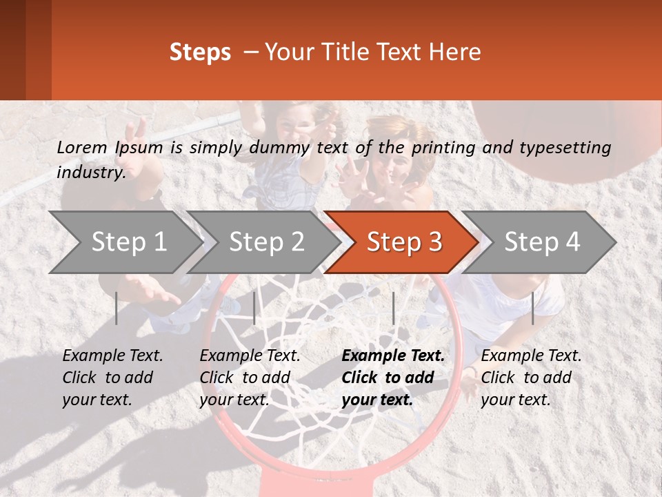 A Group Of People Playing Basketball In The Sand PowerPoint Template