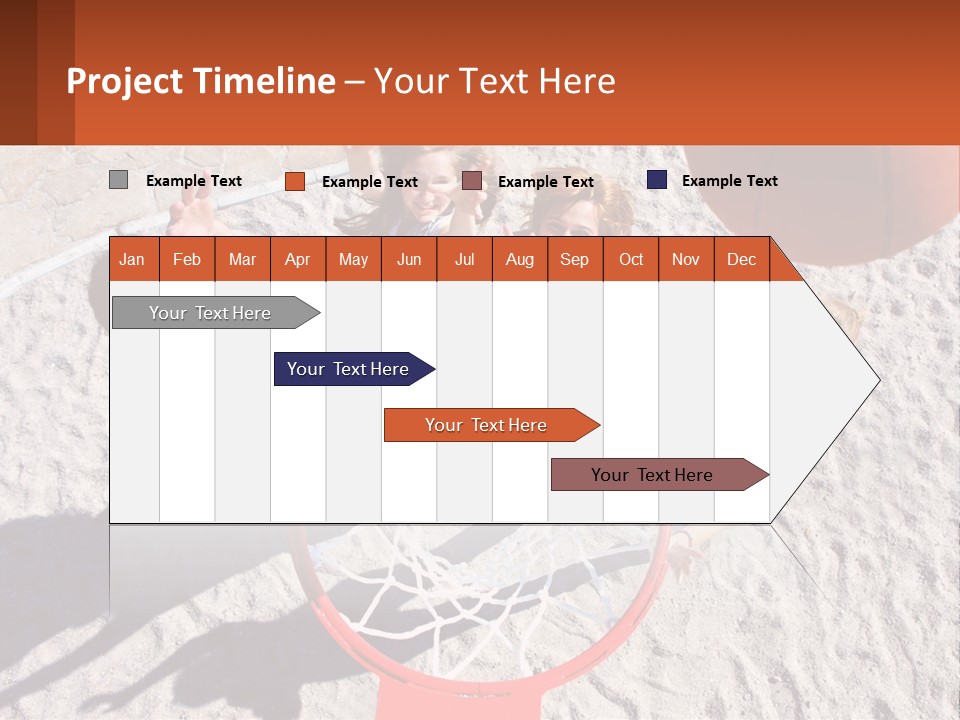 A Group Of People Playing Basketball In The Sand PowerPoint Template