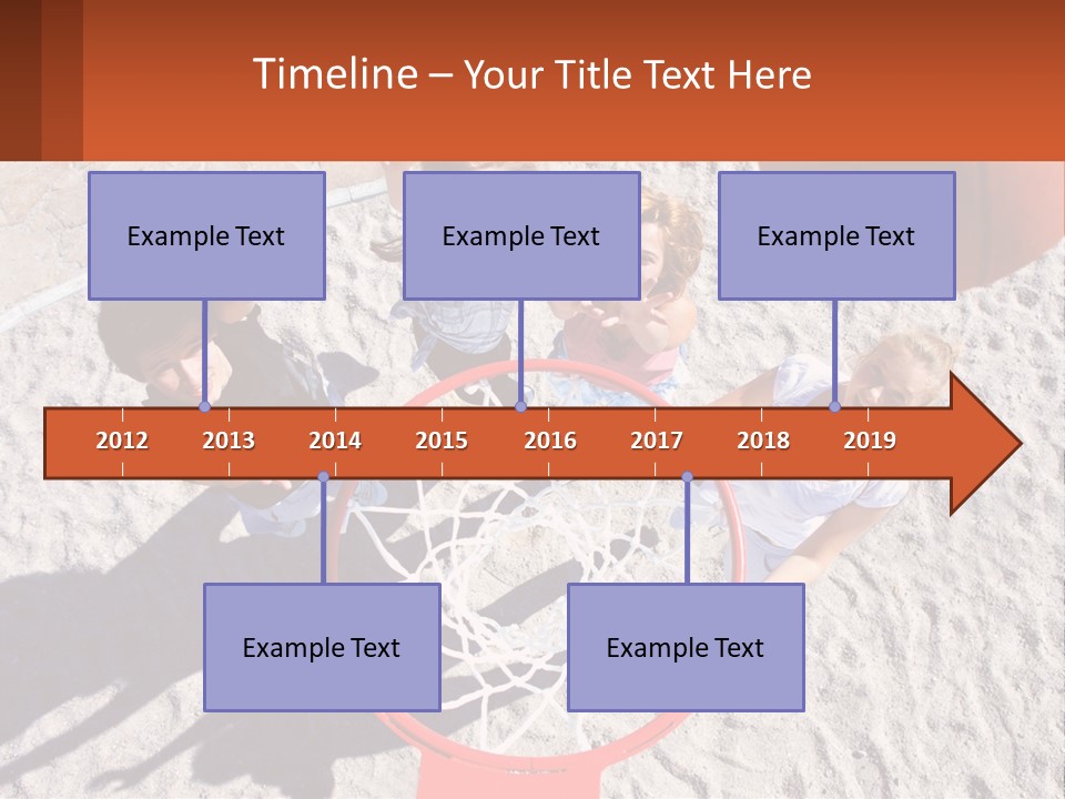 A Group Of People Playing Basketball In The Sand PowerPoint Template