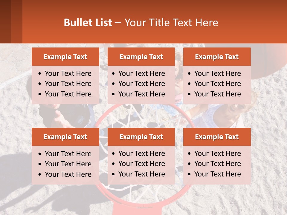 A Group Of People Playing Basketball In The Sand PowerPoint Template