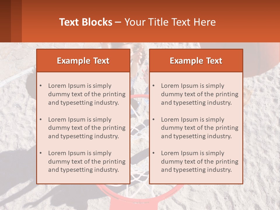 A Group Of People Playing Basketball In The Sand PowerPoint Template