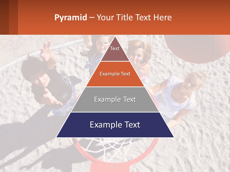 A Group Of People Playing Basketball In The Sand PowerPoint Template