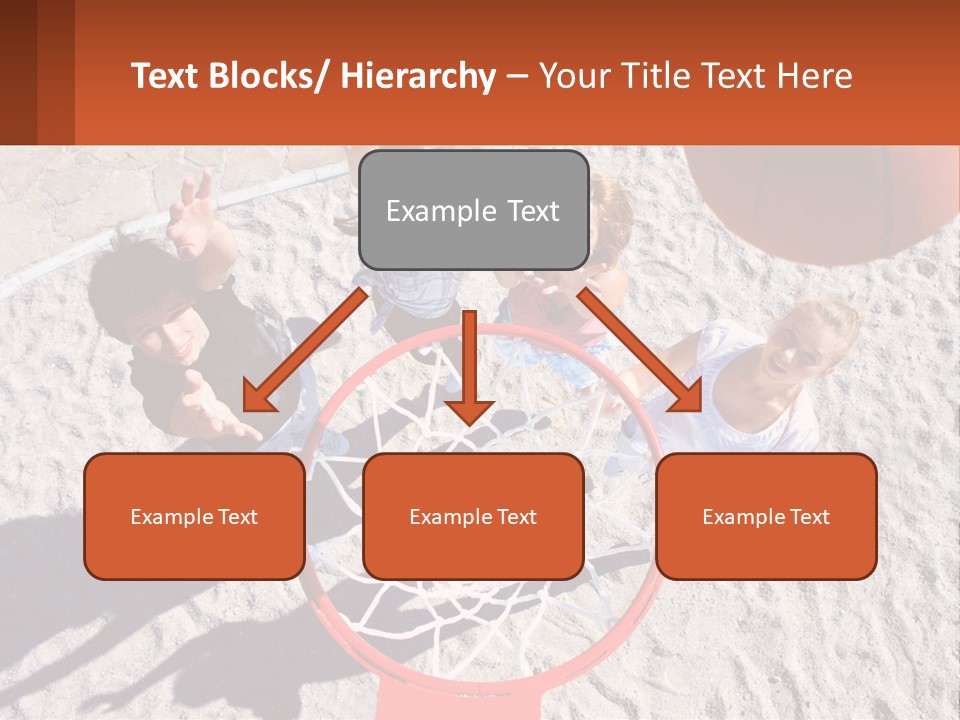 A Group Of People Playing Basketball In The Sand PowerPoint Template