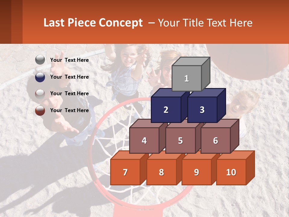 A Group Of People Playing Basketball In The Sand PowerPoint Template