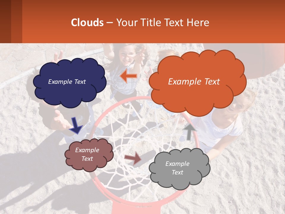 A Group Of People Playing Basketball In The Sand PowerPoint Template