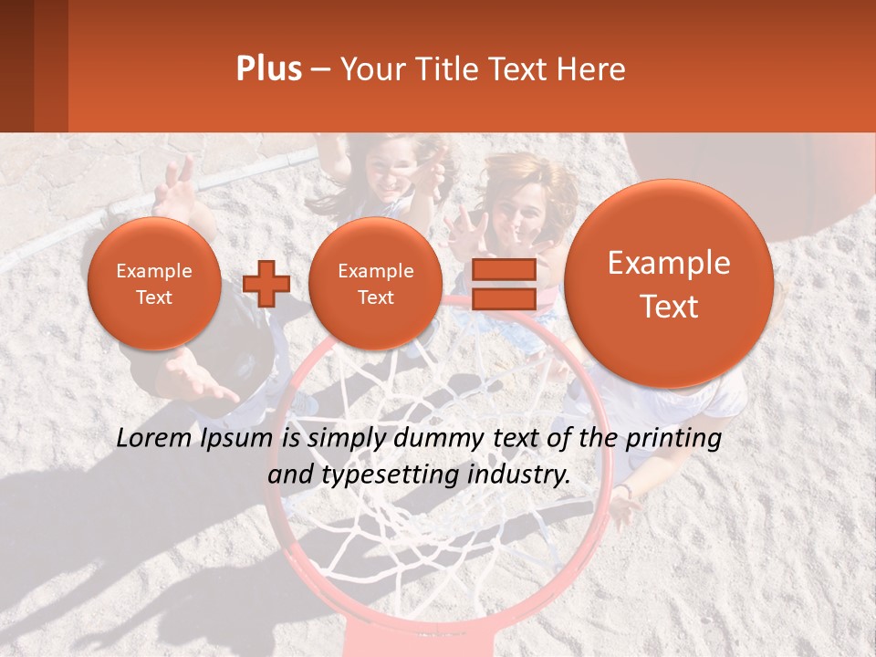 A Group Of People Playing Basketball In The Sand PowerPoint Template