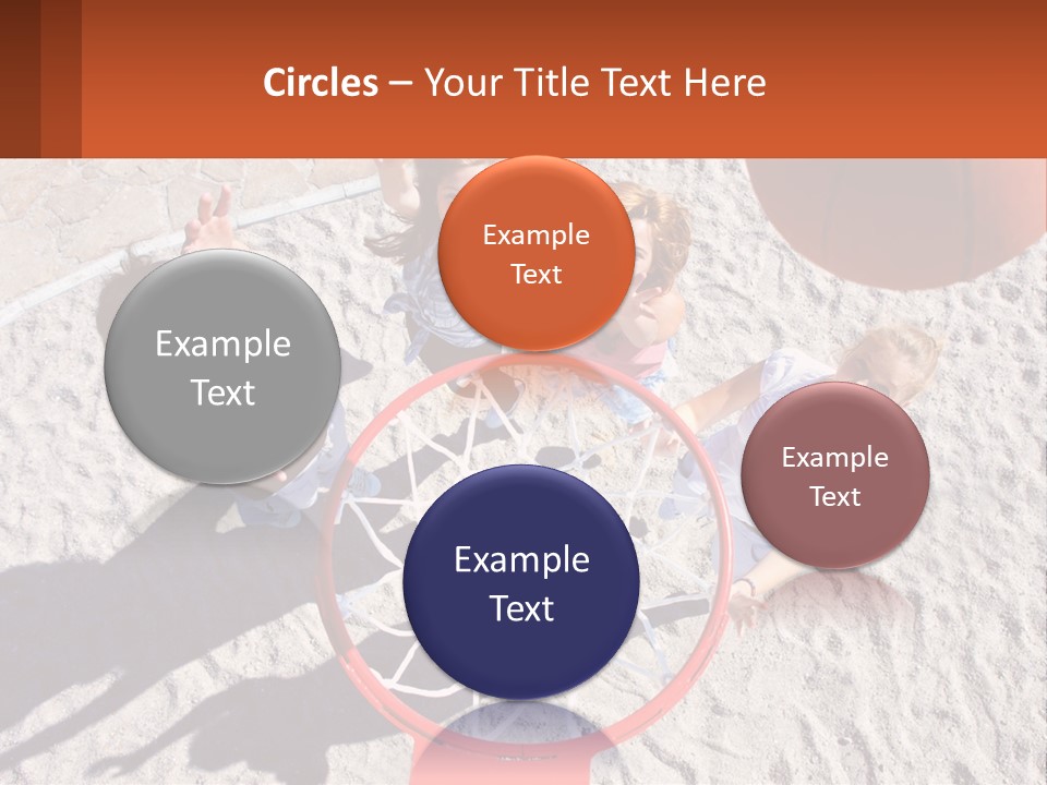 A Group Of People Playing Basketball In The Sand PowerPoint Template