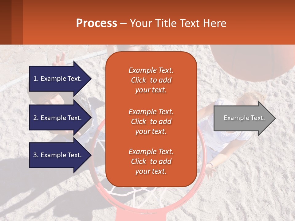 A Group Of People Playing Basketball In The Sand PowerPoint Template