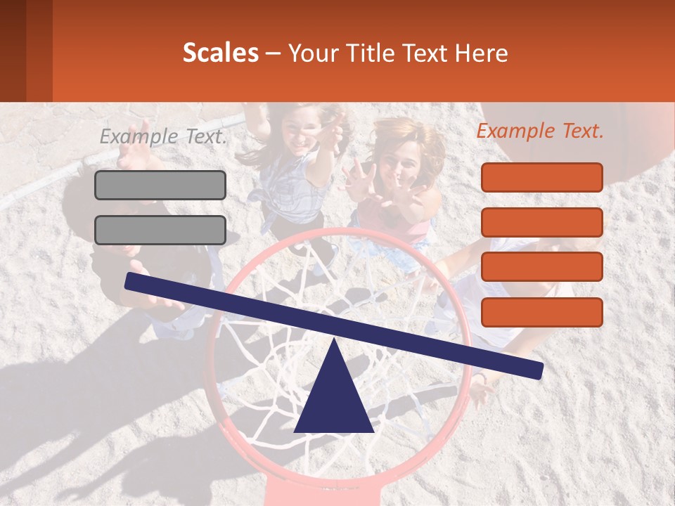 A Group Of People Playing Basketball In The Sand PowerPoint Template