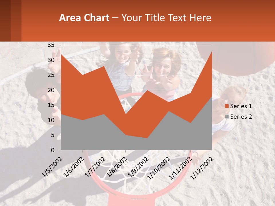 A Group Of People Playing Basketball In The Sand PowerPoint Template