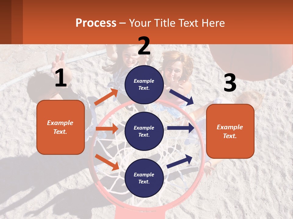 A Group Of People Playing Basketball In The Sand PowerPoint Template