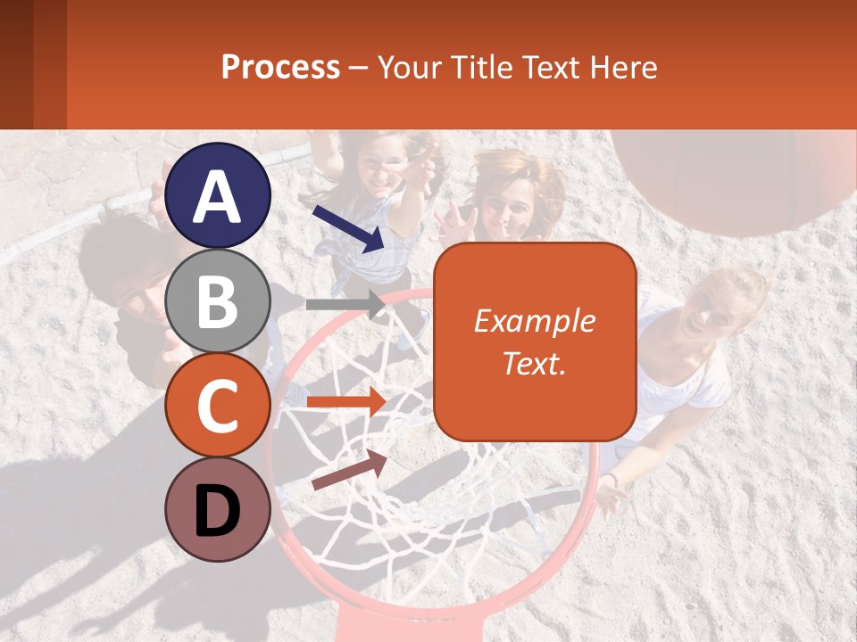 A Group Of People Playing Basketball In The Sand PowerPoint Template