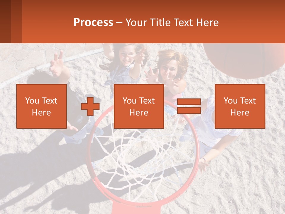 A Group Of People Playing Basketball In The Sand PowerPoint Template