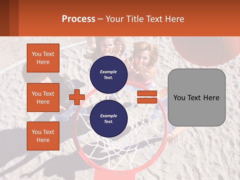 A Group Of People Playing Basketball In The Sand PowerPoint Template