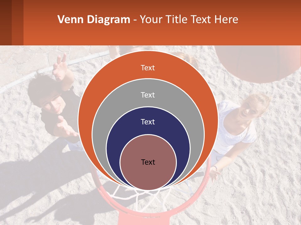A Group Of People Playing Basketball In The Sand PowerPoint Template