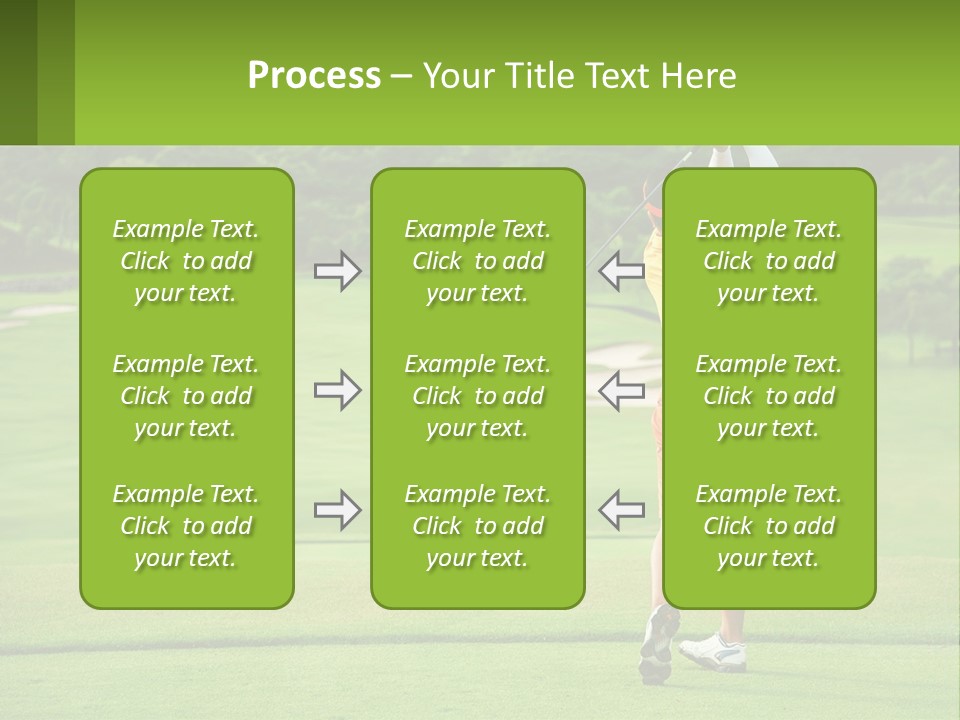 A Man Playing Golf On A Green Course PowerPoint Template
