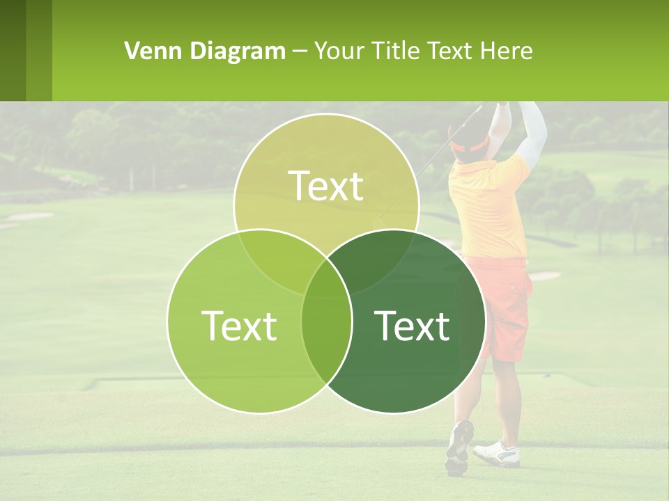 A Man Playing Golf On A Green Course PowerPoint Template