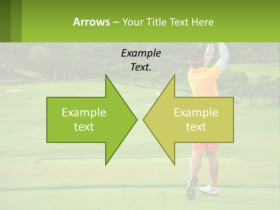 A Man Playing Golf On A Green Course PowerPoint Template