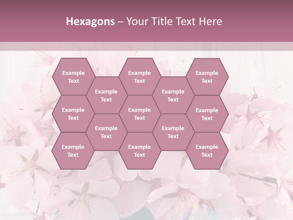 A Bouquet Of Pink Flowers On A Wooden Table PowerPoint Template