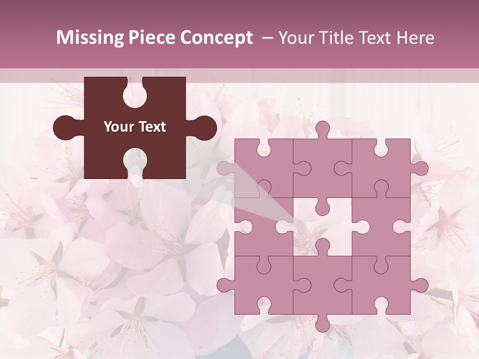 A Bouquet Of Pink Flowers On A Wooden Table PowerPoint Template