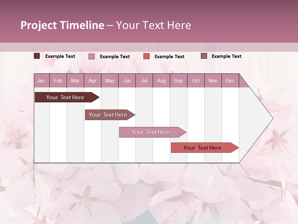 A Bouquet Of Pink Flowers On A Wooden Table PowerPoint Template