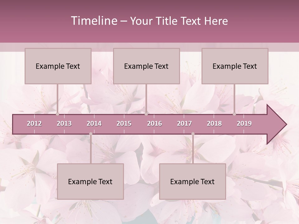 A Bouquet Of Pink Flowers On A Wooden Table PowerPoint Template