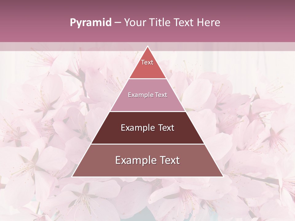 A Bouquet Of Pink Flowers On A Wooden Table PowerPoint Template