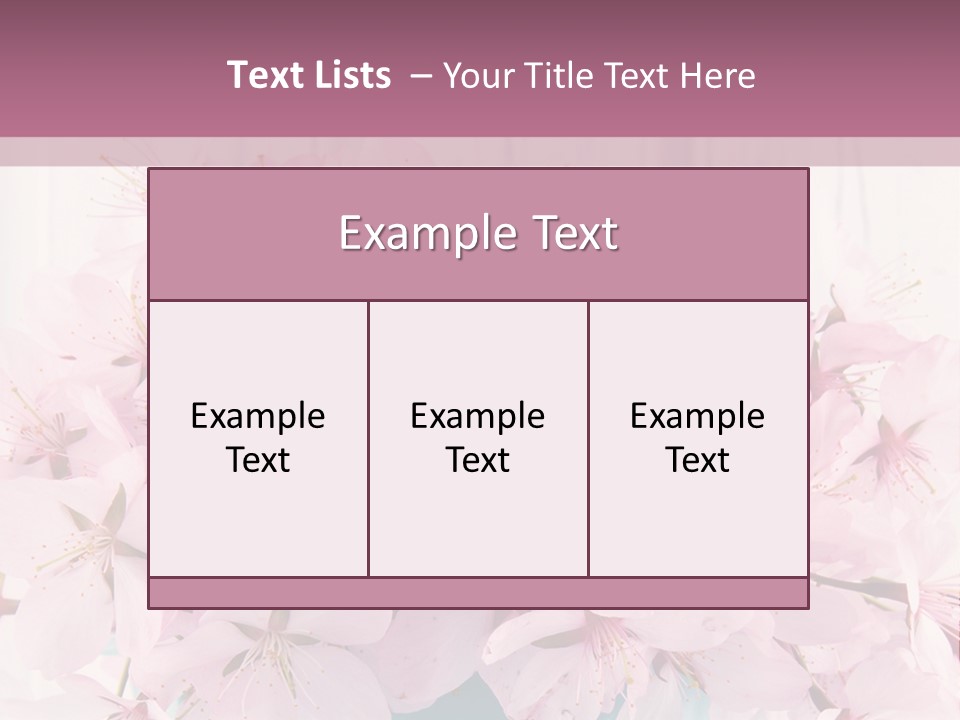 A Bouquet Of Pink Flowers On A Wooden Table PowerPoint Template