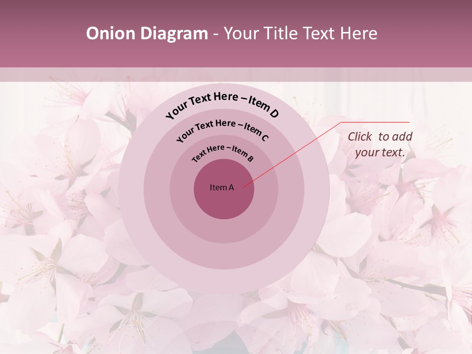A Bouquet Of Pink Flowers On A Wooden Table PowerPoint Template