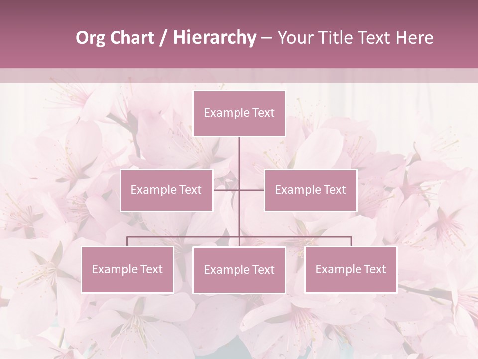 A Bouquet Of Pink Flowers On A Wooden Table PowerPoint Template