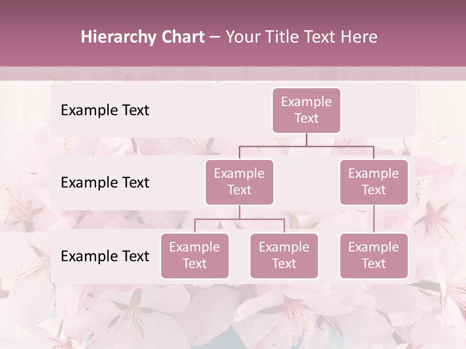 A Bouquet Of Pink Flowers On A Wooden Table PowerPoint Template